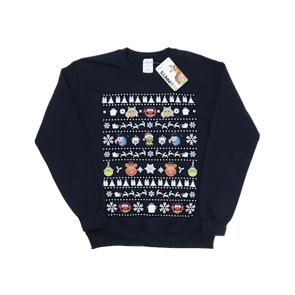 Disney Dam/Damer The Muppets Julhuvuden Sweatshirt M D Deep Navy M