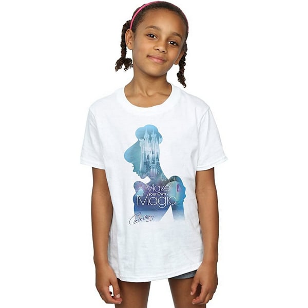 Cinderella Girls Skapa Din Egen Magi Silhuett Bomull T-shirt White 12-13 Years