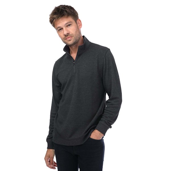Ted Baker Herr Bits Texturerad Tröja med Hög Krage XL Kolgrå Charcoal XL