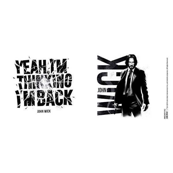 John Wick Yeah I´m Thinking I´m Back Mugg 12cm x 10.5cm x 9cm Vit White/Black 12cm x 10.5cm x 9cm
