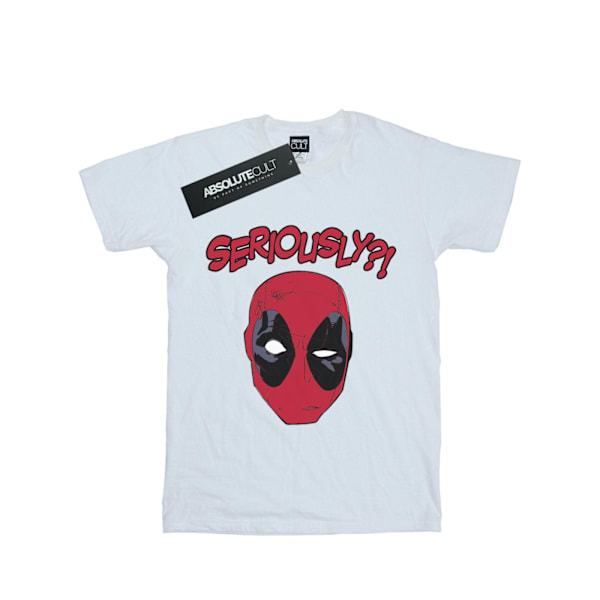 Deadpool Dam/Damer Allvarligt Bomull Pojkvän T-shirt XXL W White XXL