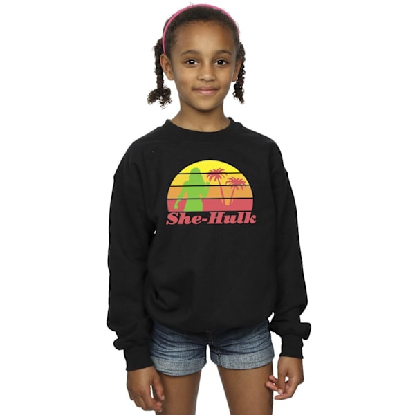 Marvel Girls She-Hulk: Attorney At Law Sunset Flex Sweatshirt 1 Black 12-13 Years