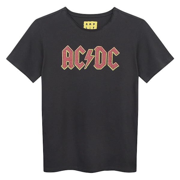 Förstärkt AC/DC-logotyp T-shirt för barn 11-12 år Charcoal Charcoal 11-12 Years