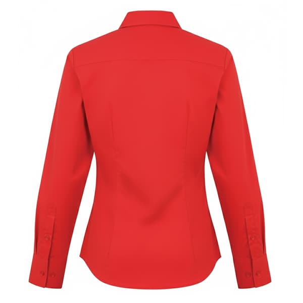 Premier Dam/Dam Poplin Långärmad Blus 6 Röd Red 6