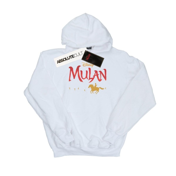 Disney Dam/Kvinnor Mulan Film Logo Hoodie M Vit White M