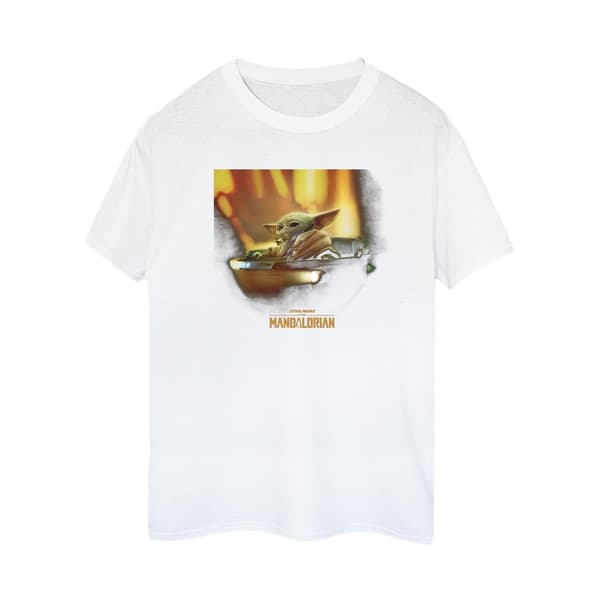 Star Wars Dam/Dam The Mandalorian Grogu Målad Bomull Bo White S