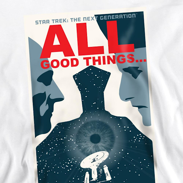 Star Trek Unisex Vuxen The Next Generation Säsong 7 Avsnitt 25 White M