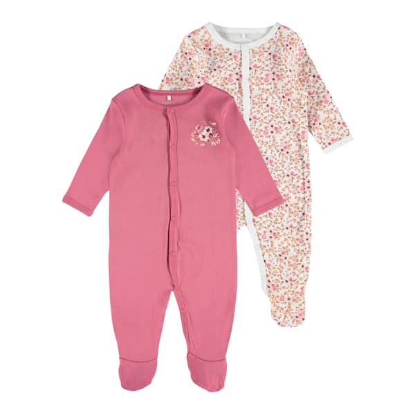 Name It Baby Flickor Långärmad Pyjamas (2-pack) 3 År R Rose 3 Years