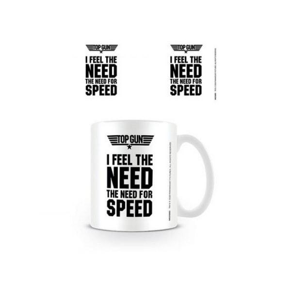 Top Gun The Need For Speed Mug One Size Vit/Svart White/Black One Size