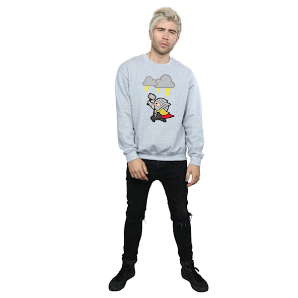 Marvel Herr Kawaii Thor God Of Thunder Sweatshirt M Sports Grey Sports Grey M