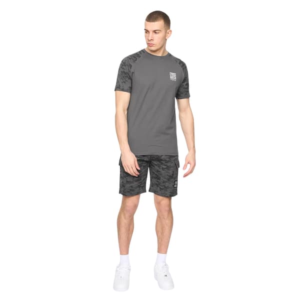 Crosshatch Herr Janscore Cargo Shorts med resår i midjan M Mörk Dark Grey M