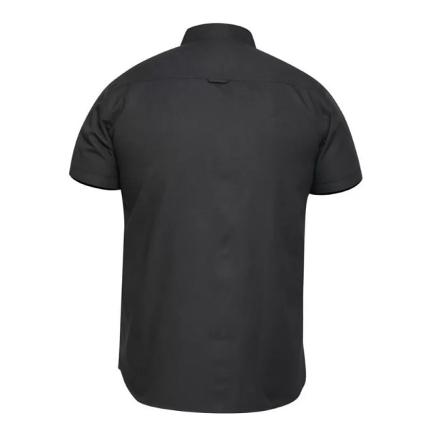 D555 Herr James Oxford Kingsize kortärmad skjorta 8XL Svart Black 8XL