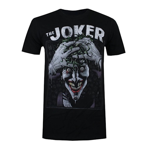 The Joker Mens Crazed T-Shirt XL Svart/Vit Black/White XL