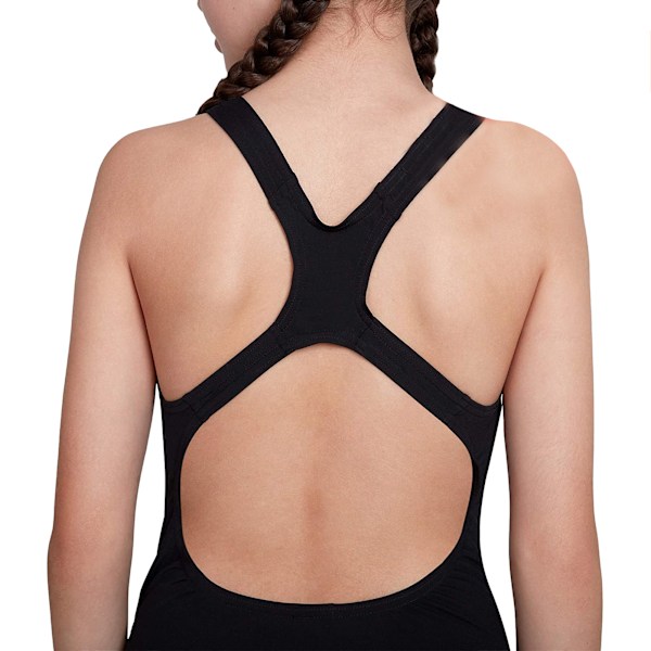 Speedo Girls Medalist One Piece Swimsuit 11-12 år Svart Black 11-12 Years