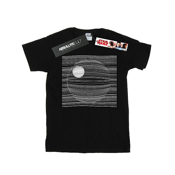 Star Wars T-shirt för män med Death Star-linjer, L, svart Black L
