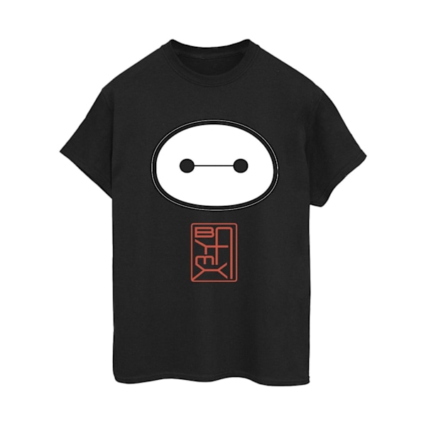 Disney Dam/Damer Big Hero 6 Baymax Icon Bomull Boyfriend T- Black M