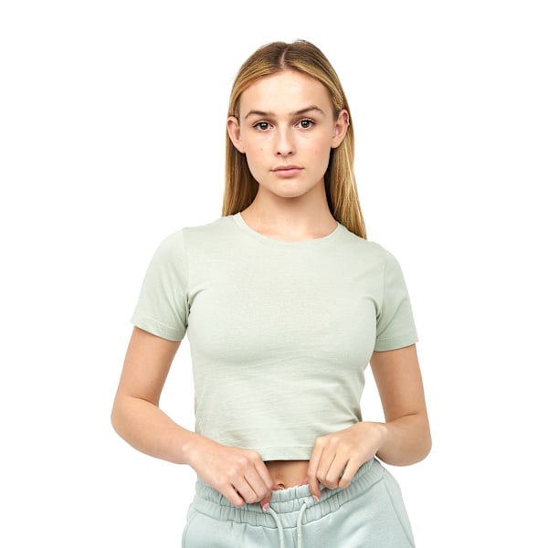 Juice Dam/Damer Tilly Crop T-Shirt L Sage Sage L