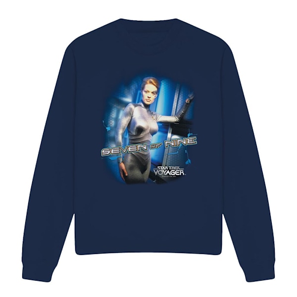 Star Trek Unisex Vuxen Seven of Nine Sweatshirt L Marinblå Navy L