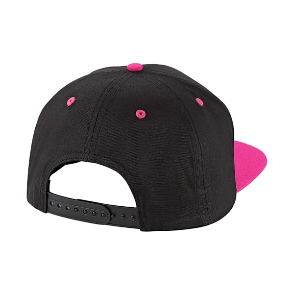 Beechfield Unisex Adult Contrast 5 Panel Snapback Cap One Size Black/Fuchsia One Size