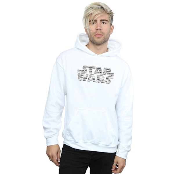 Star Wars Aztec Logo Mono Hoodie M Vit White M