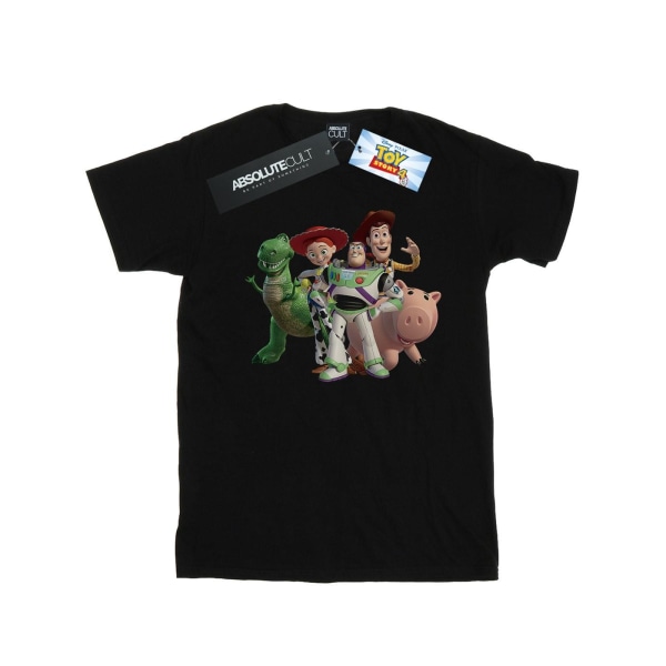 Disney T-shirt för pojkvän i bomull för kvinnor/damer, Toy Story 4 grupp Black L