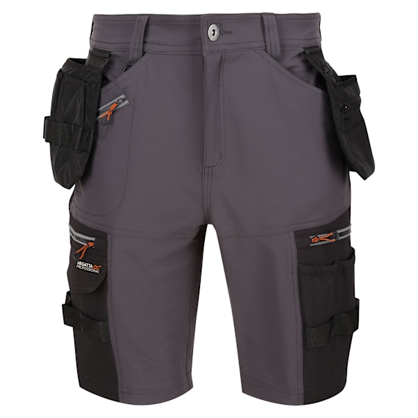 Regatta Professional Herr Avtagbara Hölsterfickshorts 34R Iron/Black 34R