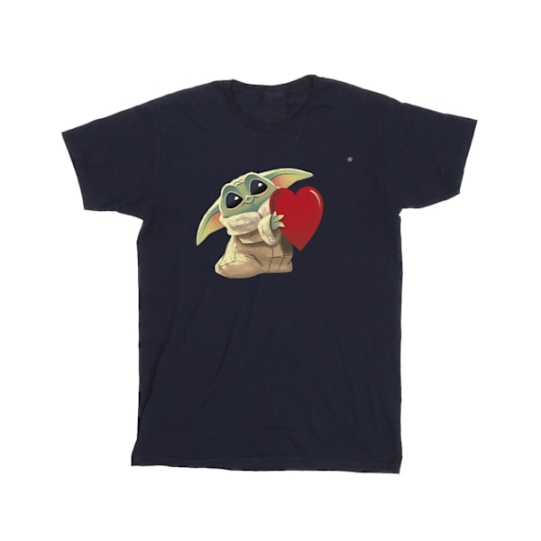 Star Wars Boys The Mandalorian The Kids With Heart T-Shirt 5-6 Navy Blue 5-6 Years