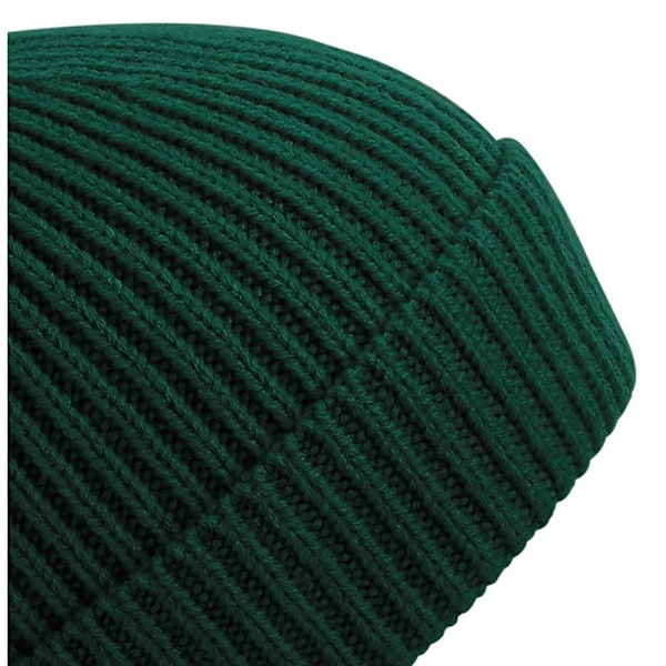 Beechfield Unisex Engineered Knit Ribbed Beanie One Size Bottle Green Bottle Green One Size
