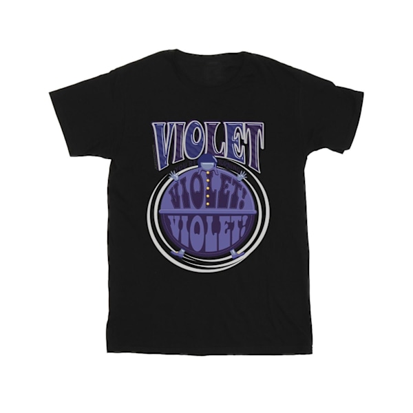 Willy Wonka Girls Violet Turning Violet Bomull T-shirt 9-11 år Black 9-11 Years