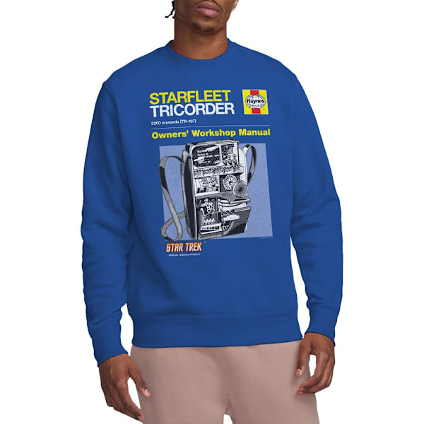 Star Trek Unisex Vuxen Tricorder Manual Sweatshirt M Kungsblå Royal Blue M