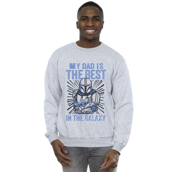 Star Wars Mandalorian Bästa Pappa Sweatshirt M Sports Grey Sports Grey M