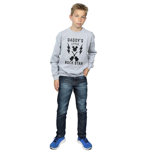Disney Boys Mickey Mouse Daddy's Rock Star Sweatshirt 5-6 år Sports Grey 5-6 Years
