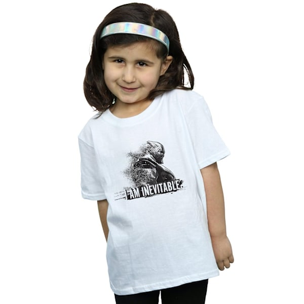 Marvel Girls Avengers Endgame I Am Inevitable Bomull T-shirt 7- White 7-8 Years