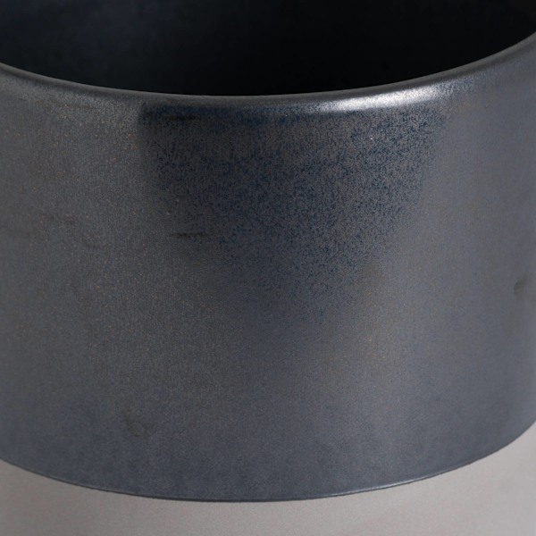 Hill Interiors Metallic Keramik Kruka S Grå Grey S