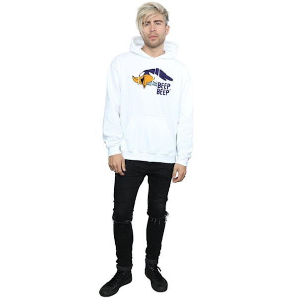 Looney Tunes Mens Road Runner Beep Beep Hoodie 3XL Vit White 3XL