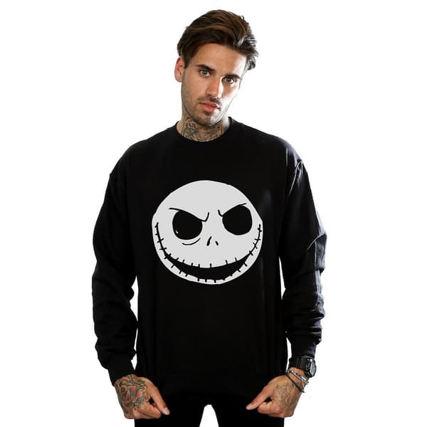 Nightmare Before Christmas Jack Skellington Bomullströja för män Black M