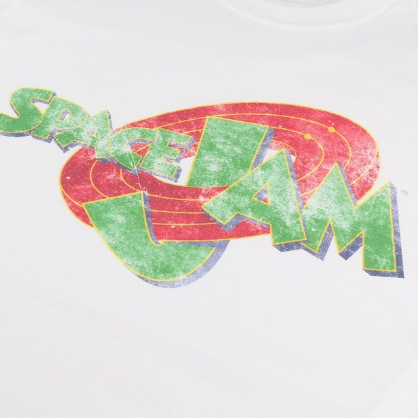 Looney Tunes Mens Space Jam T-shirt L Vit/Grön/Röd White/Green/Red L