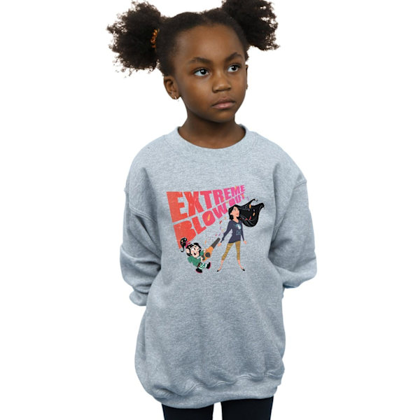 Disney Girls Wreck It Ralph Pocahontas Och Vanellope Sweatshirt Sports Grey 12-13 Years