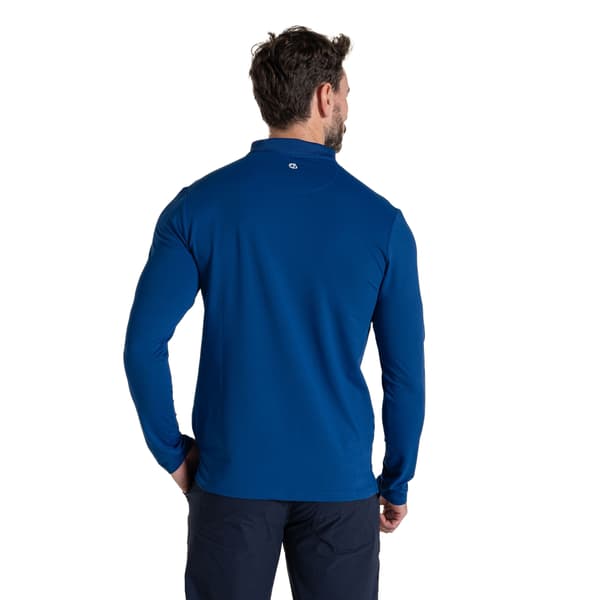 Craghoppers Herr Bramshaw Golf Nosilife Långärmad Pikétröja Deep Marina M