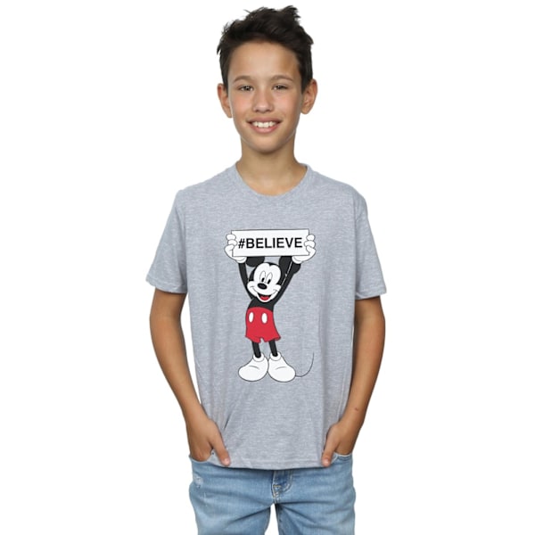 Disney Boys Mickey MouseBelieve T-shirt 12-13 år Sports Grey Sports Grey 12-13 Years