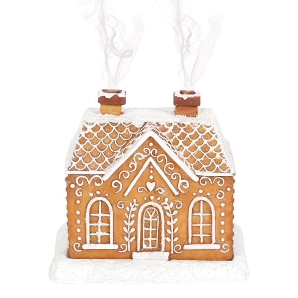 Something Different Pepparkakshus Rökelsekonhållare En Storlek Brown/White One Size