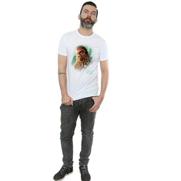 Star Wars The Last Jedi Chewbacca Borstad T-shirt S Vit White S