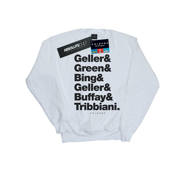 Friends Herr Nachnamn Text Sweatshirt 4XL Vit White 4XL