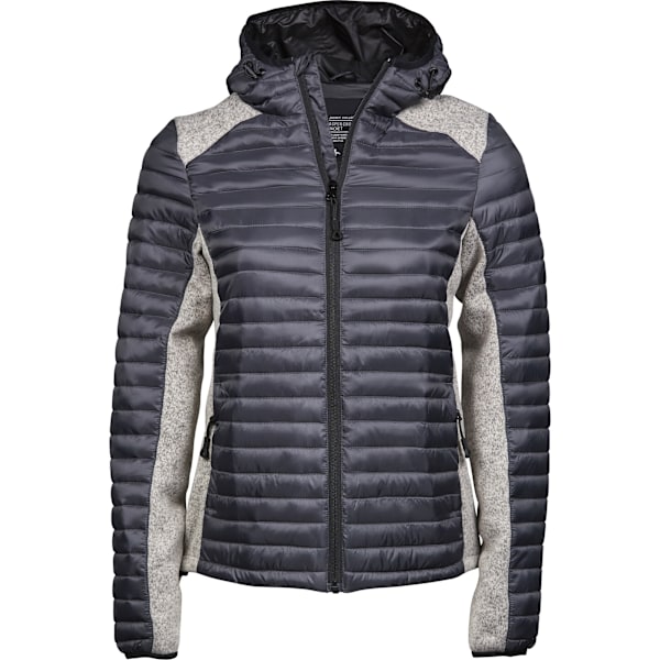 Tee Jays Dam/Kvinnor Crossover Huvtröja Vadderad Utomhusjacka M Space Grey/Grey Melange M