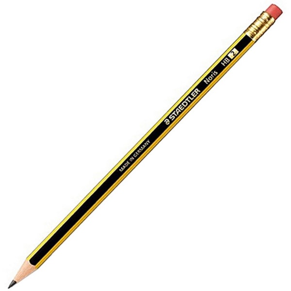 Staedtler Noris HB-pennor med suddgummi (förpackning med 3) One Siz Black/Yellow One Size