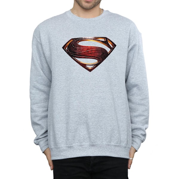 DC Comics Justice League Movie Superman Emblem Sweatshirt för män Sports Grey L