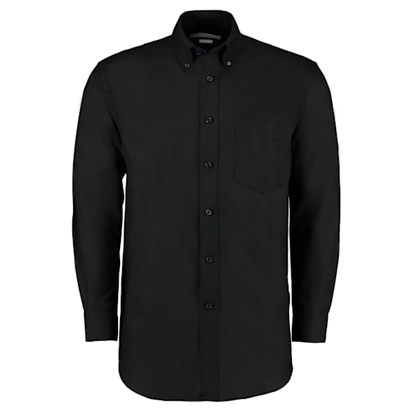 Kustom Kit Herr Oxford Klassisk Långärmad Skjorta 18.5in Svart Black 18.5in