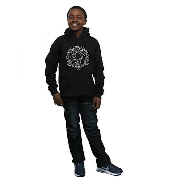 Harry Potter Pojkar Slytherin Seal Hoodie 12-13 År Svart Black 12-13 Years
