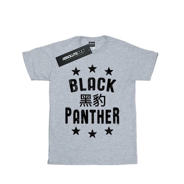 Marvel Girls Black Panther Legends Bomull T-shirt 5-6 år Spo Sports Grey 5-6 Years