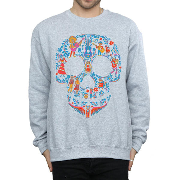Disney Herr Coco Dödskalle Mönster Sweatshirt XL Sports Grey Sports Grey XL